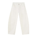 Straight-Leg Cotton Stretch Pants - White