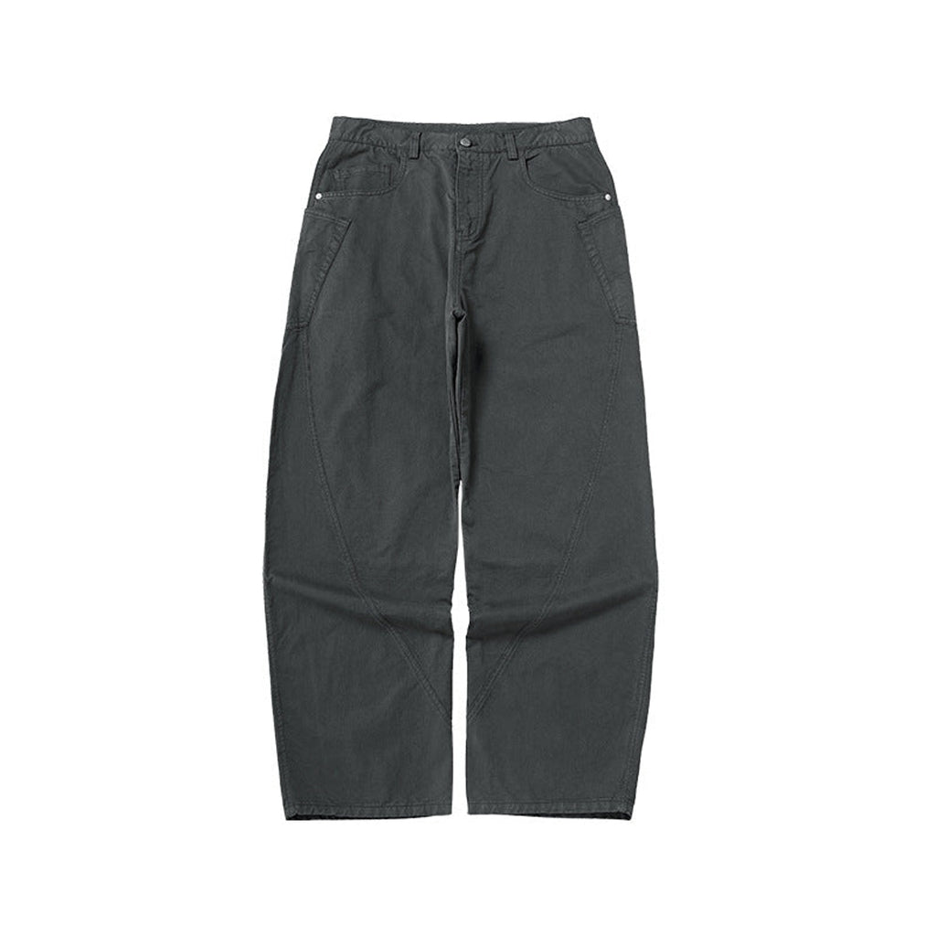 100% Cotton Stretch Pants - Gray