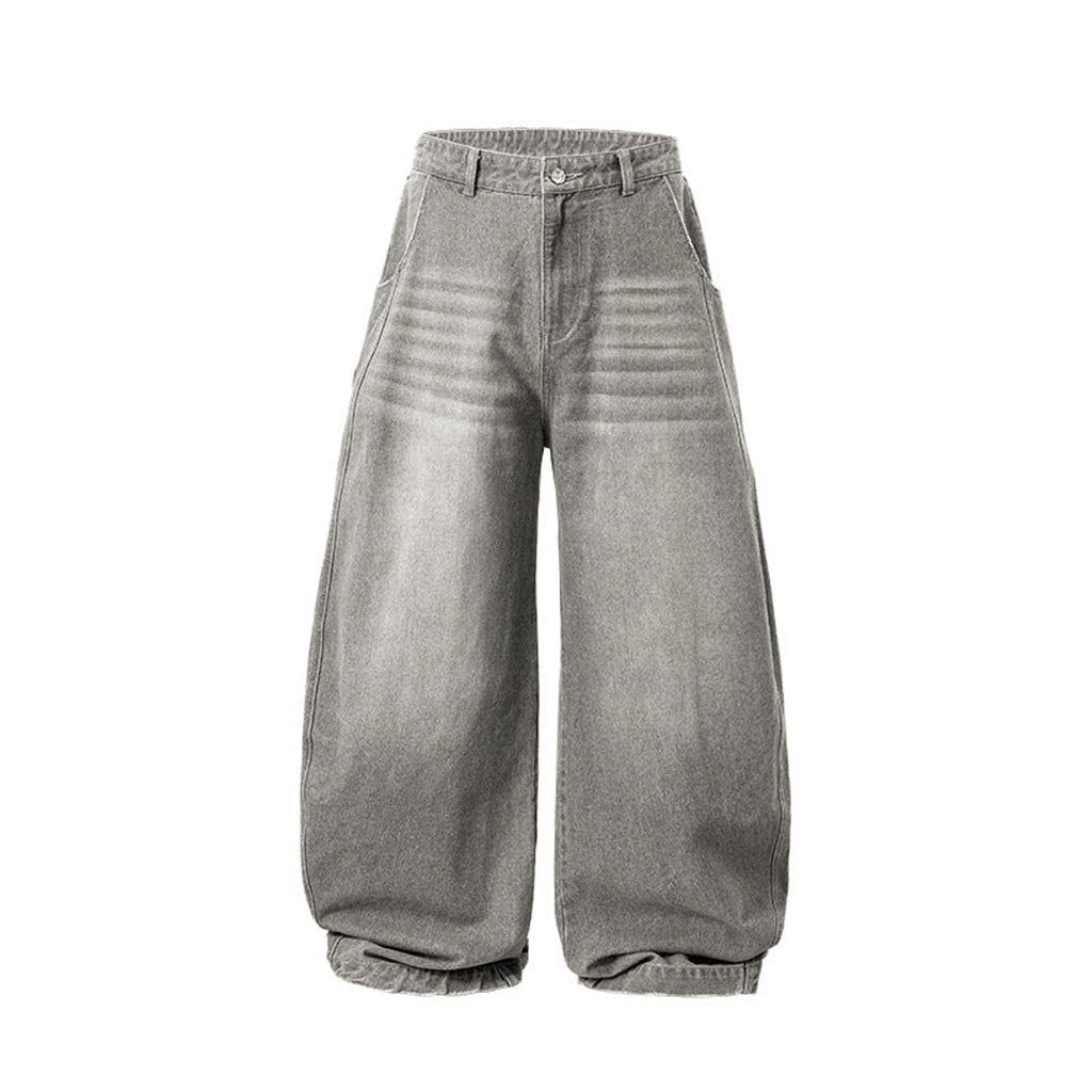 Relaxed Pants Cotton-Blend - Light Gray