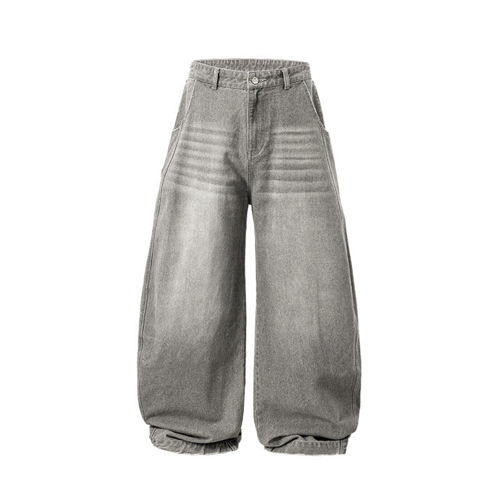 Relaxed Pants Cotton-Blend - Light Gray