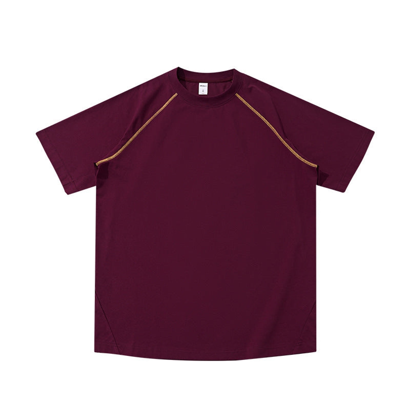 Colorblock Baseball T-Shirt - Oversized T-Shirt Cotton-Blend - Purple
