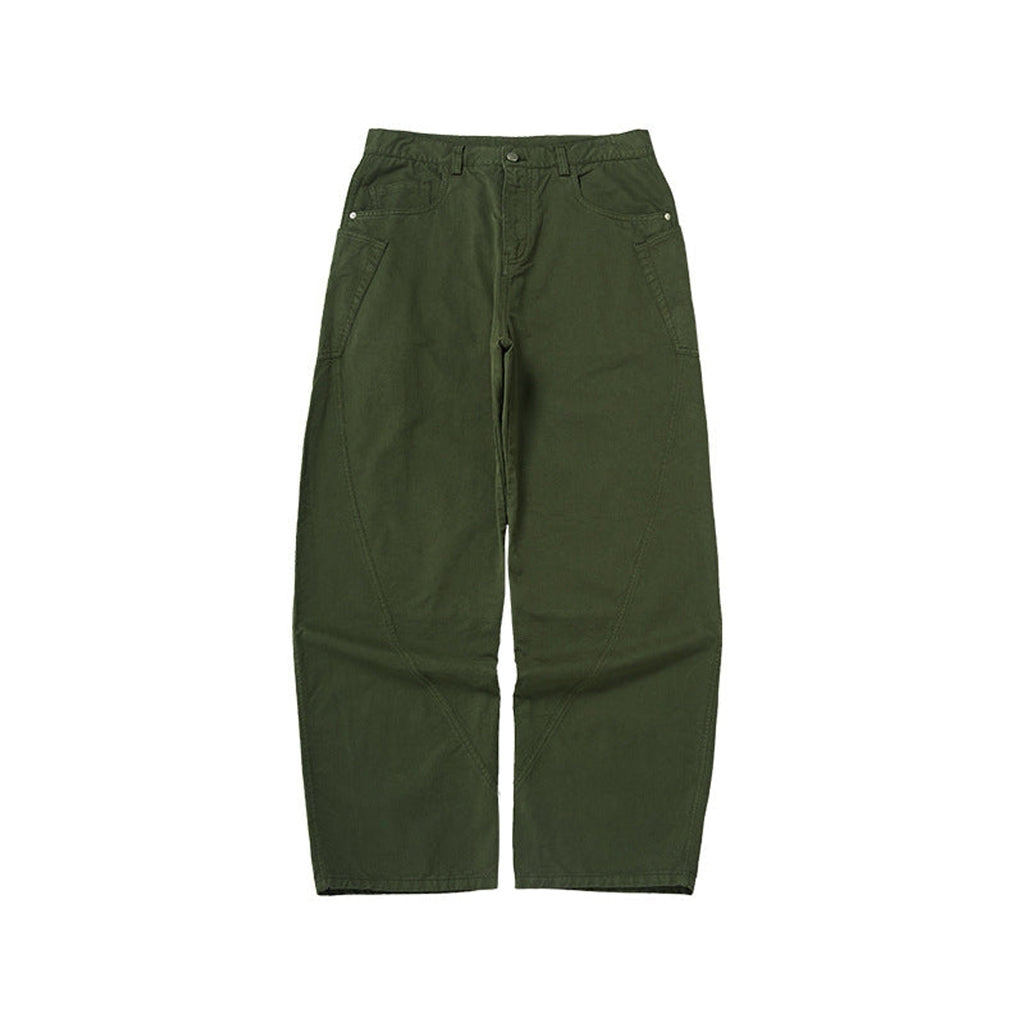100% Cotton Stretch Pants - Green
