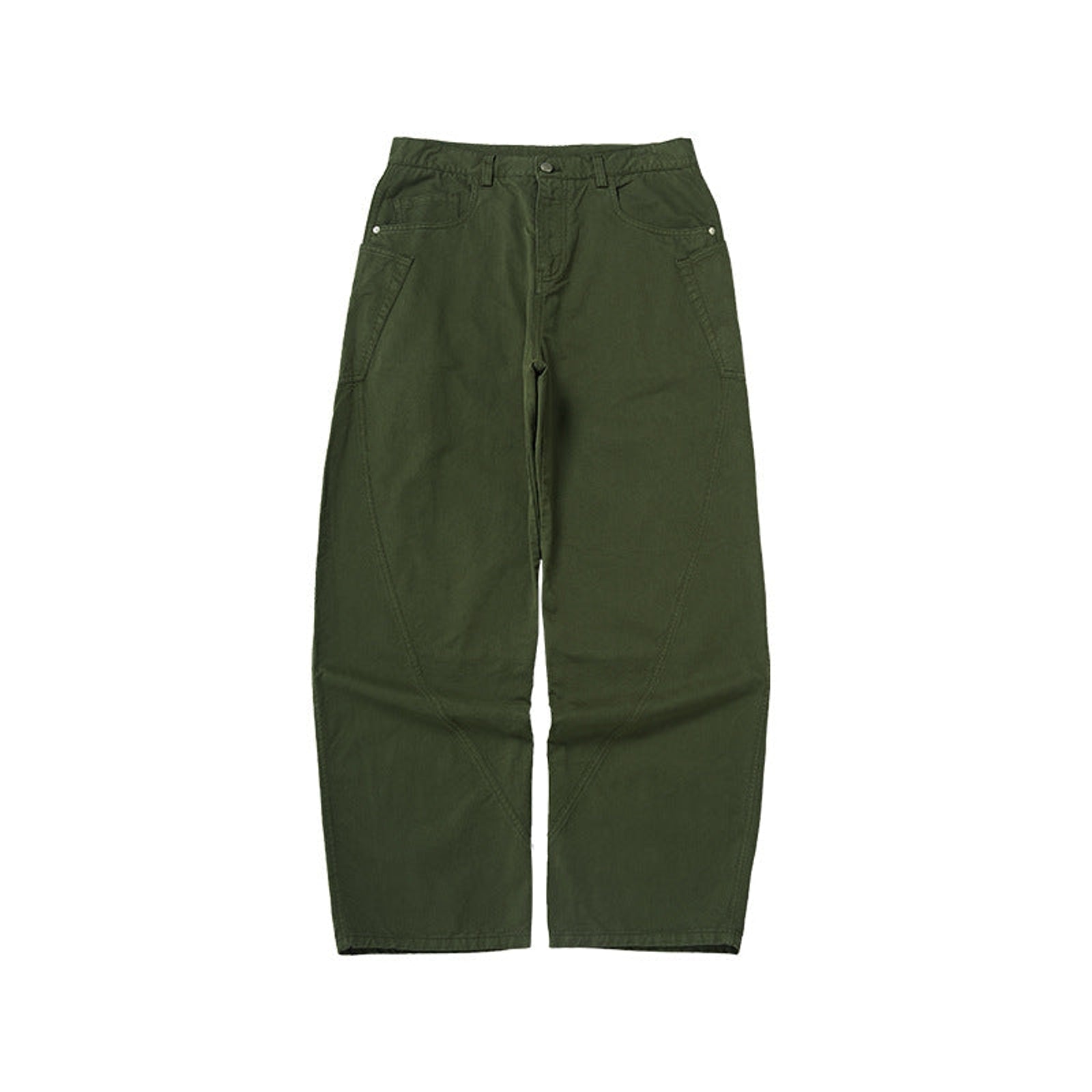 100% Cotton Stretch Pants - Green