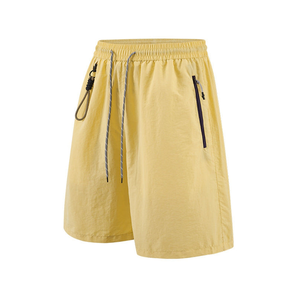 Stretch Nylon Shorts - Stretch Shorts 100% Nylon - Light Yellow