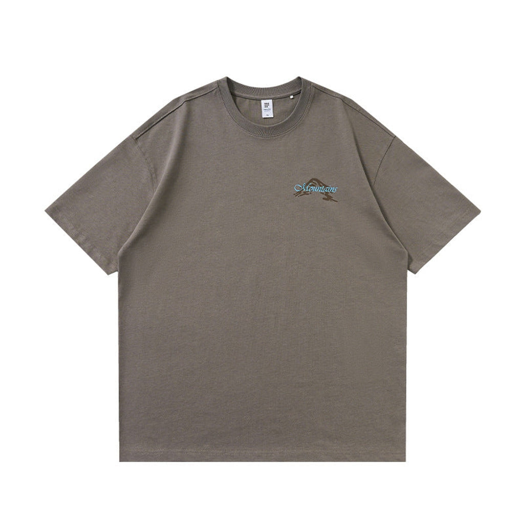 Outdoor Heavyweight Cotton Graphic T-Shirt - Outdoor Graphic T-Shirt - Ash