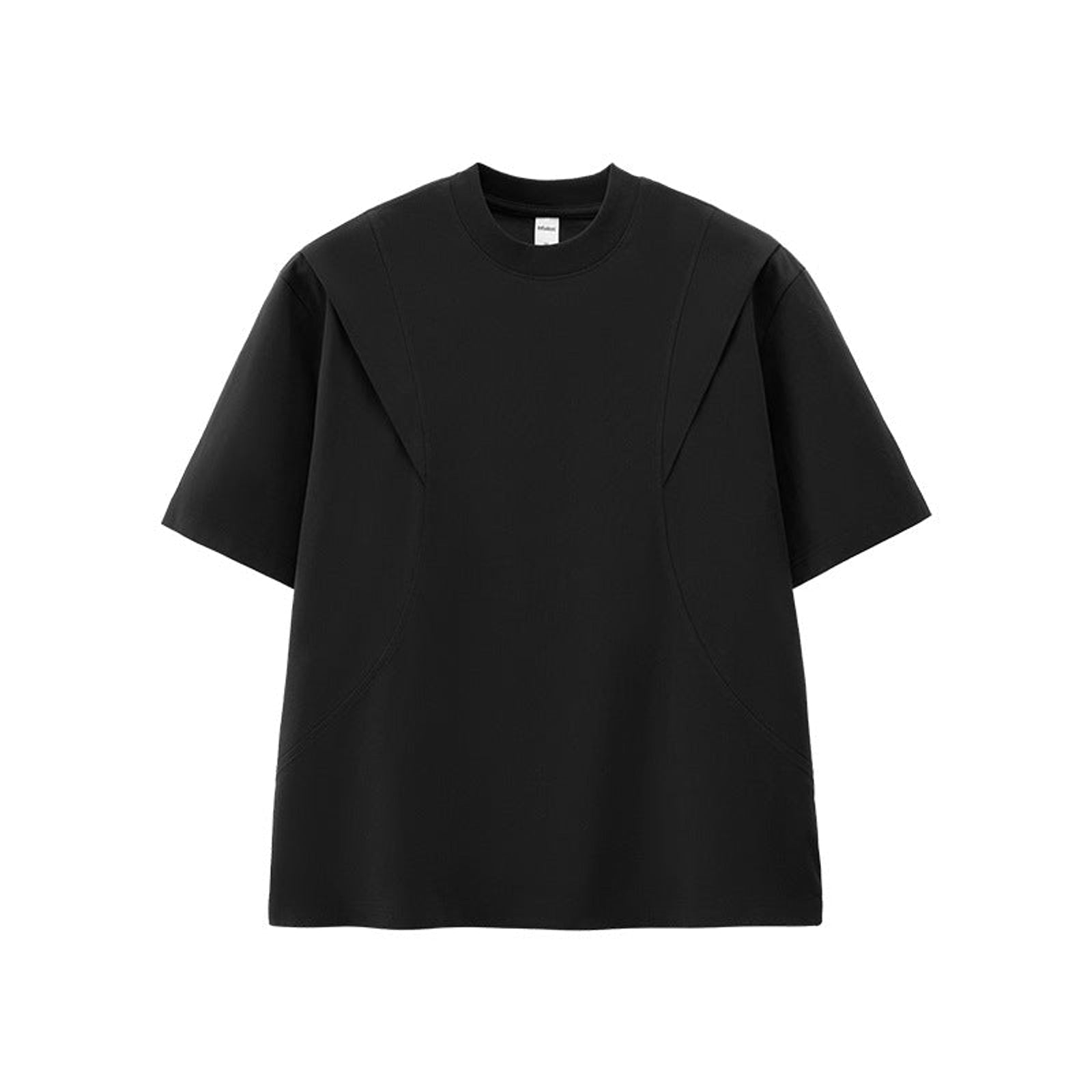 Heavyweight Cool-Touch Patchwork T-Shirt - Black