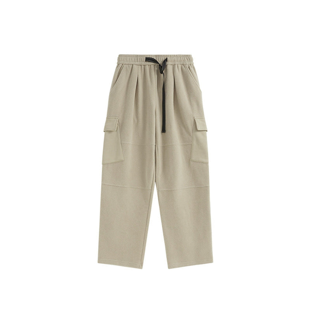 Cotton Pants Heavyweight Straight-Leg - Khaki