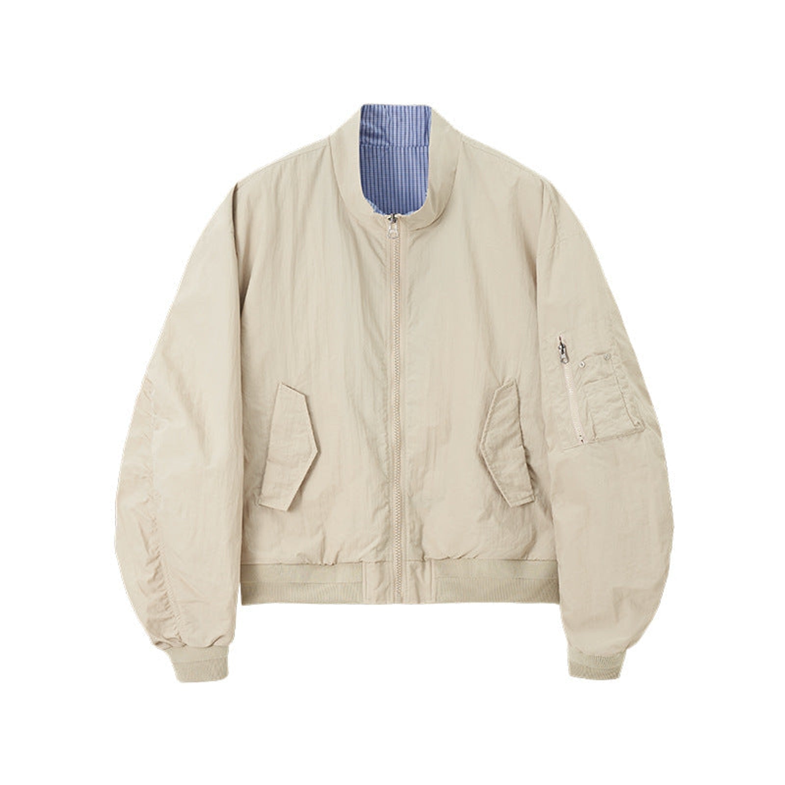 Curved Cargo Cotton Stretch Pants - Khaki