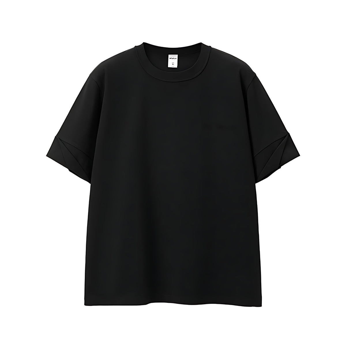 Heavyweight Rolled-Sleeve Graphic T-Shirt - Black