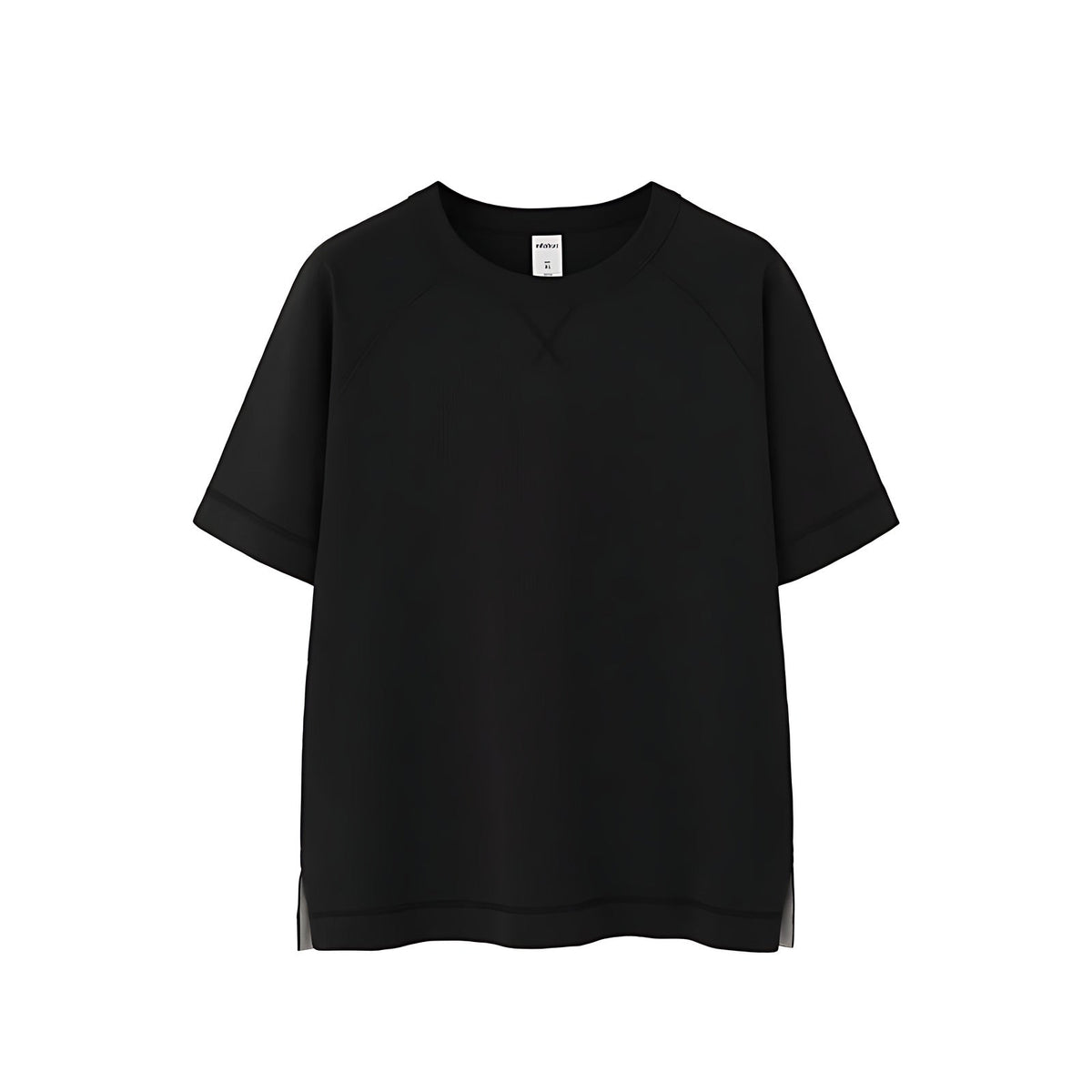 Heavyweight Raglan Cotton T-Shirt - Black