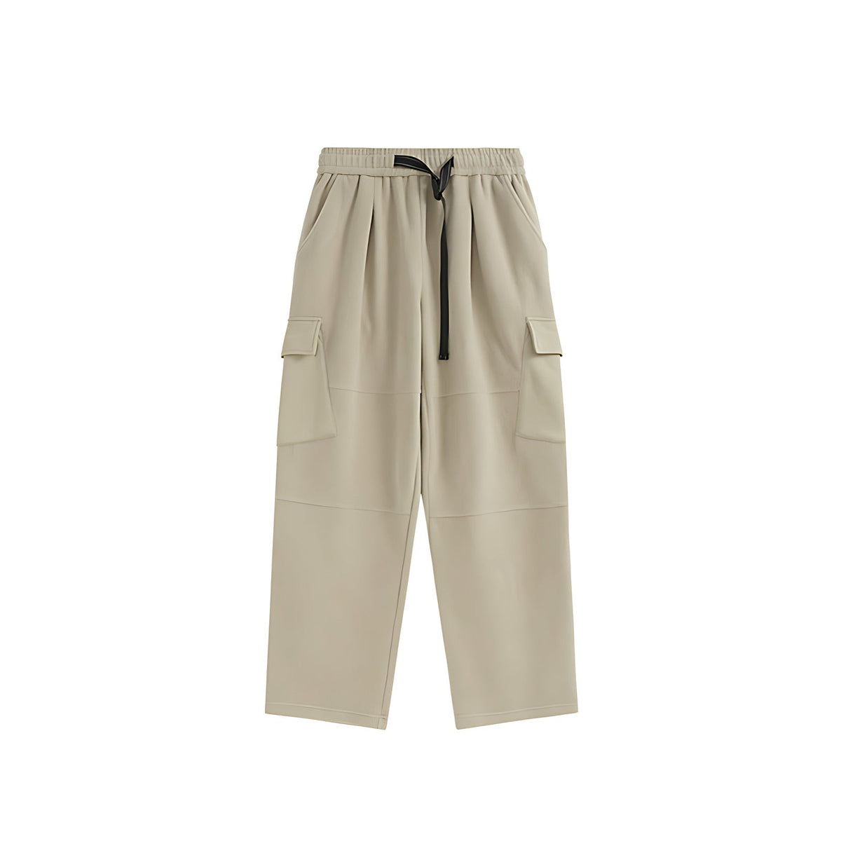 Cotton Pants Heavyweight Straight-Leg - Khaki