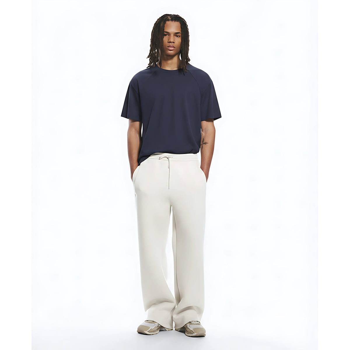 Heavyweight Cotton-Blend T-Shirt on model - front view