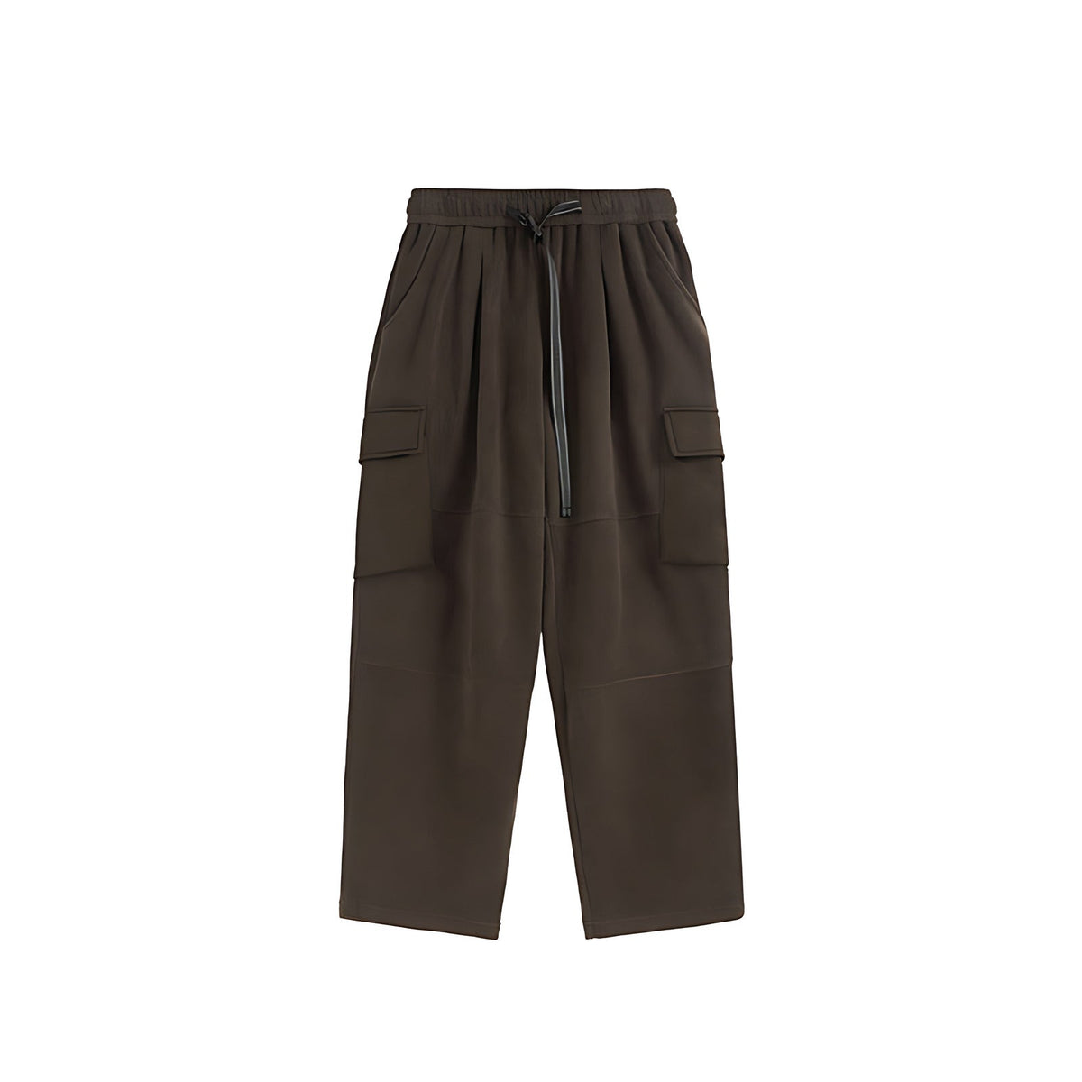 Cotton Pants Heavyweight Straight-Leg - Brown