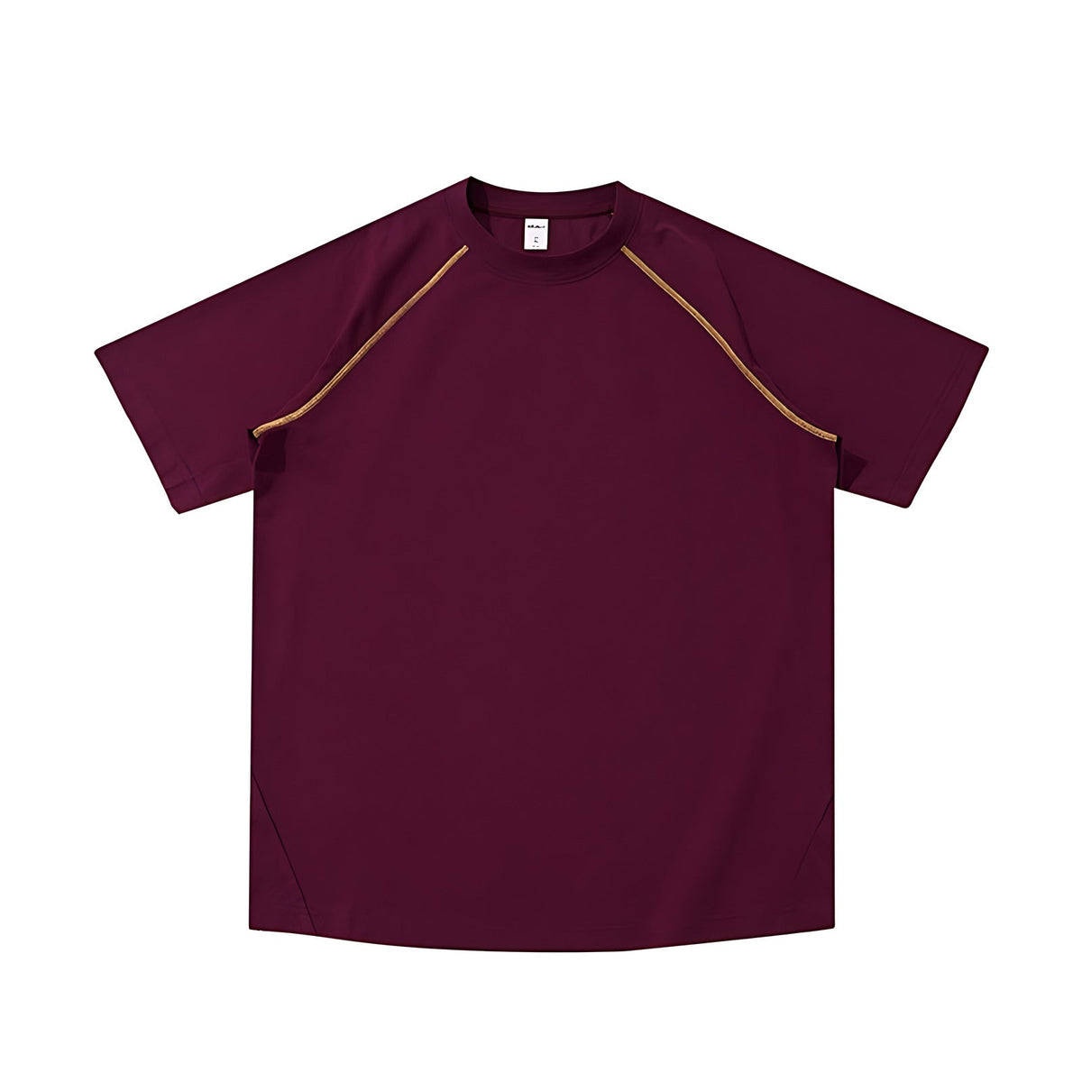 Colorblock Baseball T-Shirt - Oversized T-Shirt Cotton-Blend - Purple