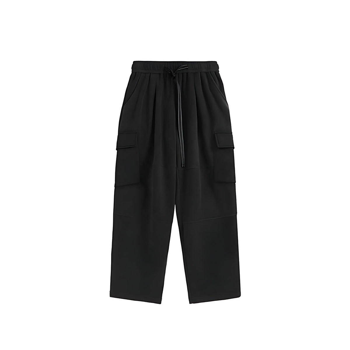 Cotton Pants Heavyweight Straight-Leg - Black