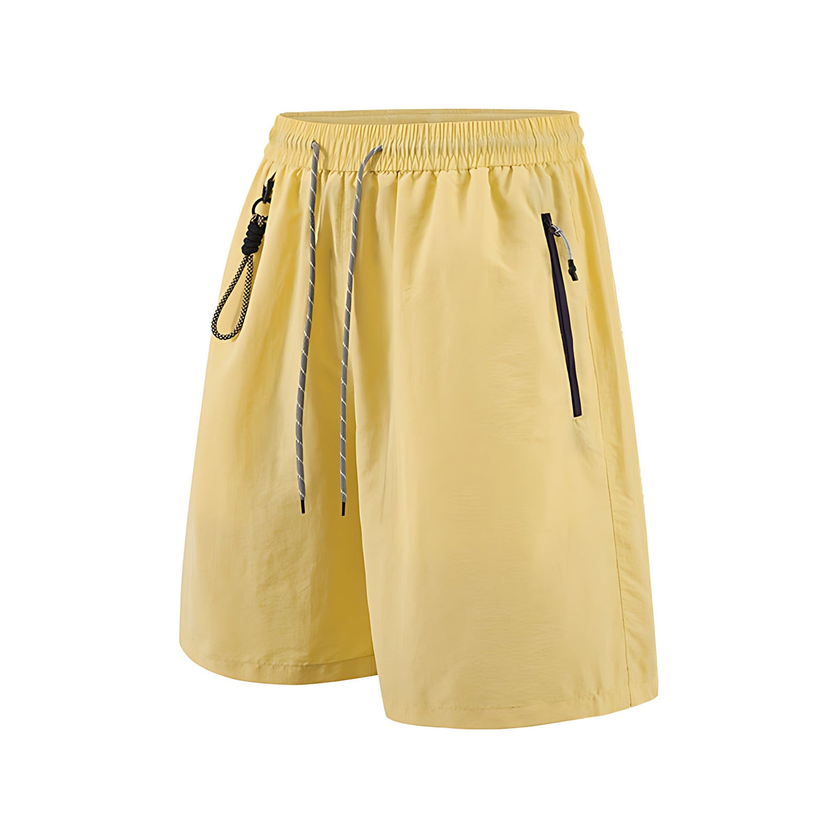 Stretch Nylon Shorts - Stretch Shorts 100% Nylon - Light Yellow