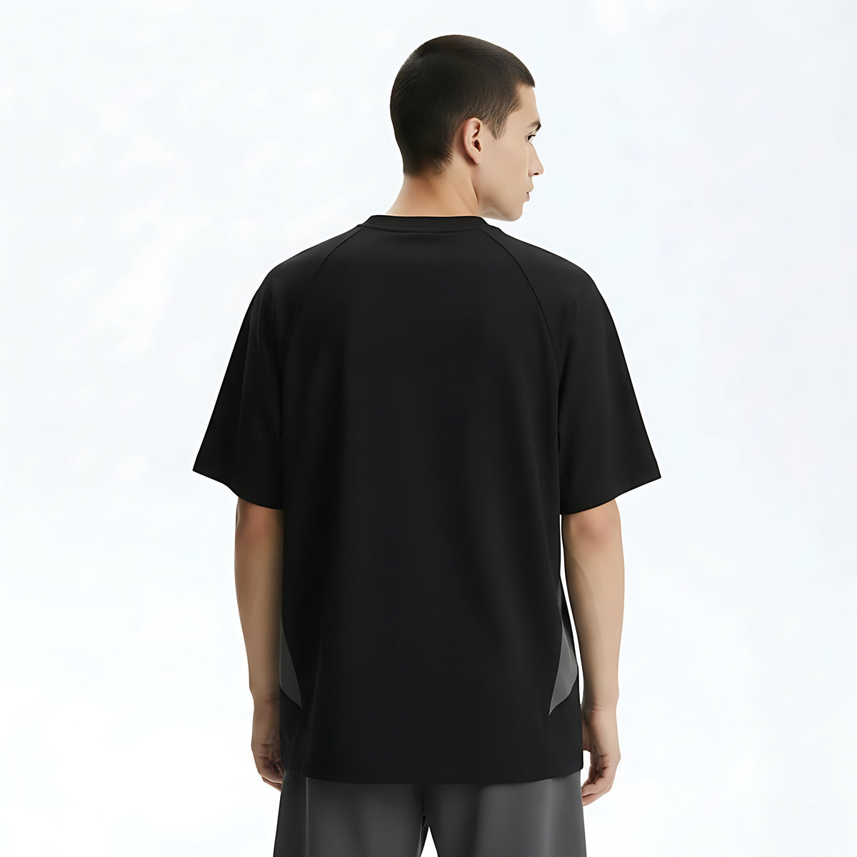 Quick-Dry Performance T-Shirt on model - Black - back