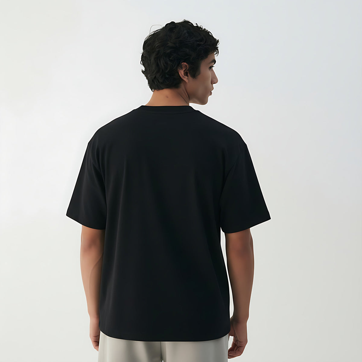 Antibacterial Quick-Dry Sports T-Shirt on model - Gray - back