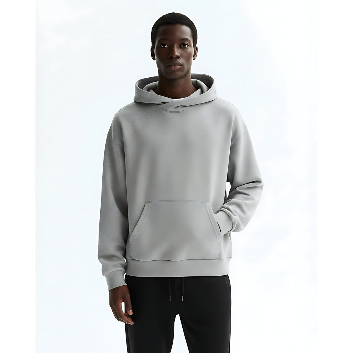 Heavyweight Hoodie on model - front view