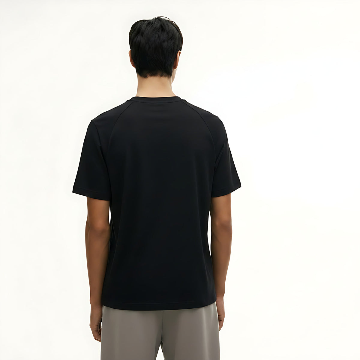 Heavyweight Knit T-Shirt on model - back view