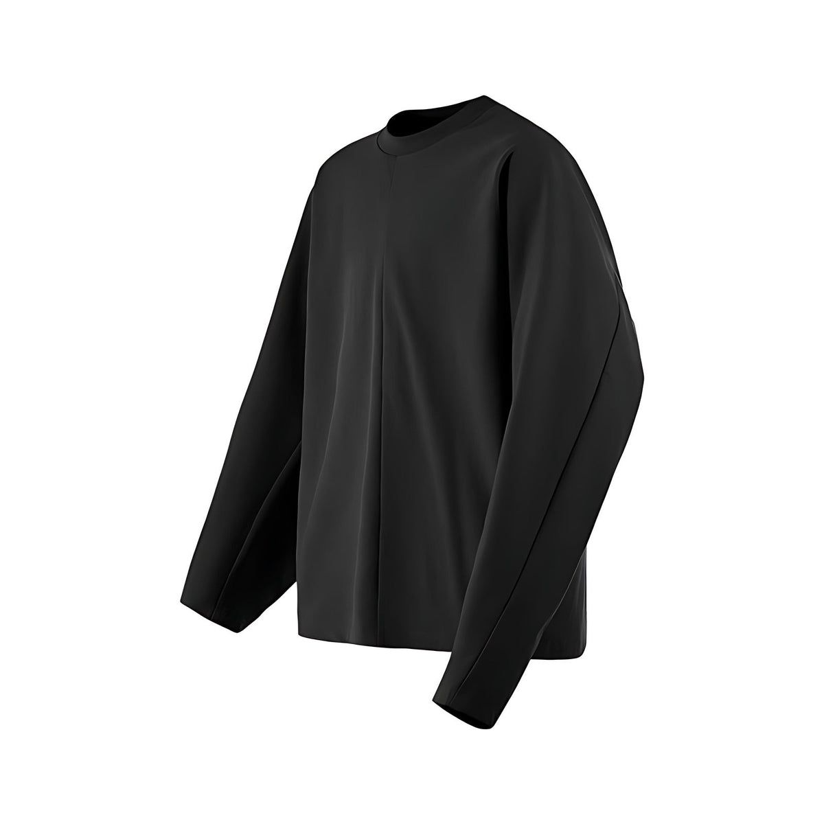 Long-Sleeve Cotton T-Shirt - Black detail view