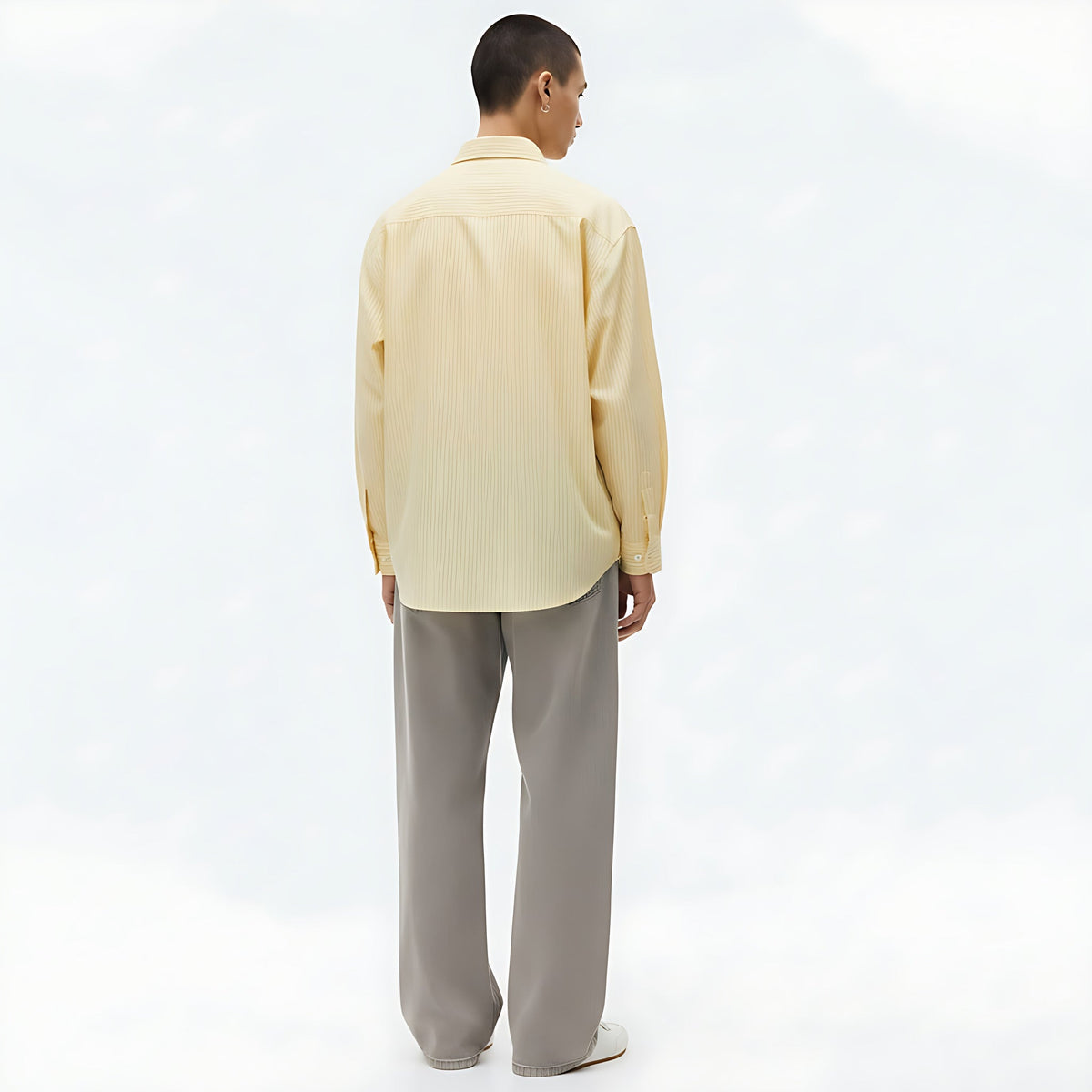 Windproof Jacket on model - Yellow - back