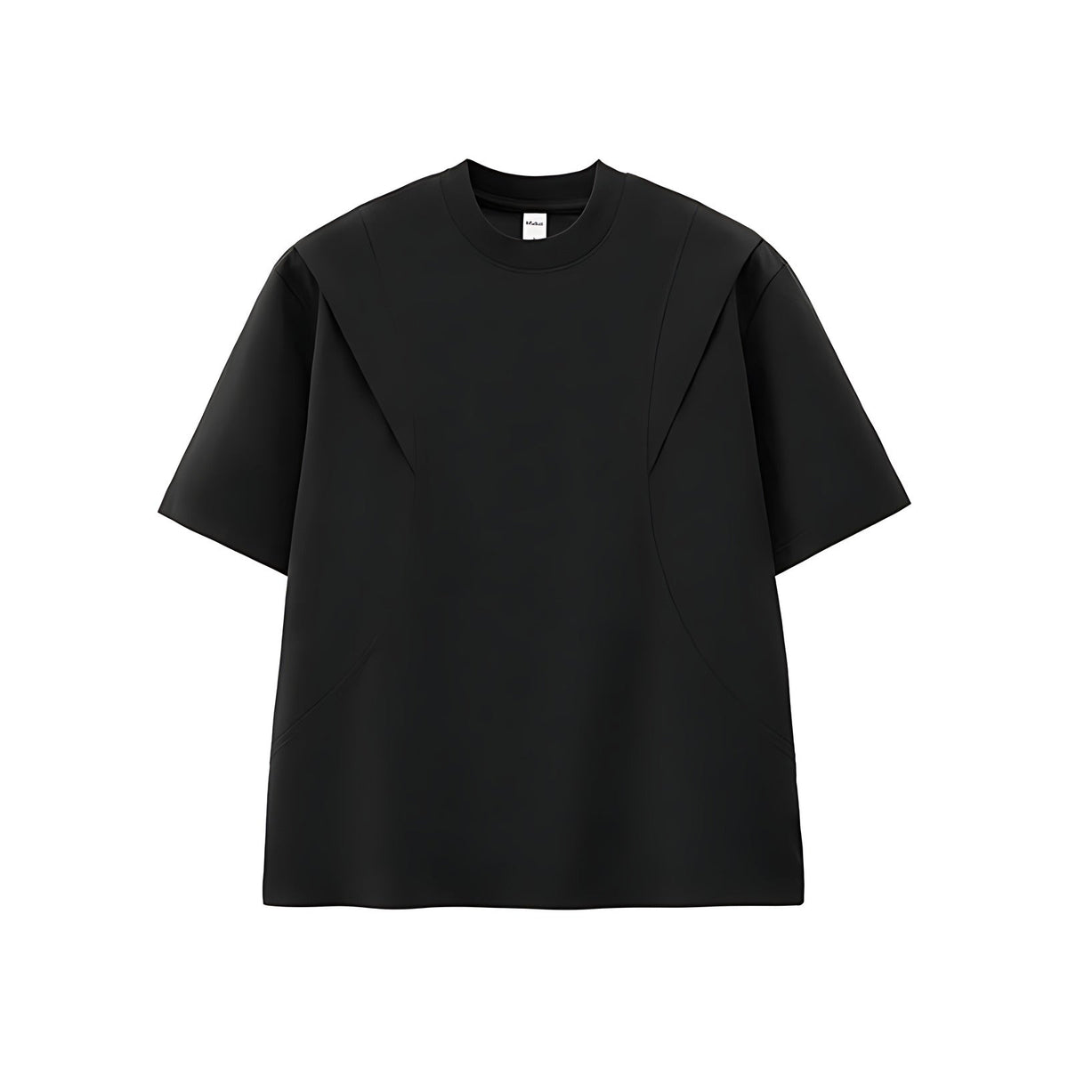 Heavyweight Cool-Touch Patchwork T-Shirt - Black