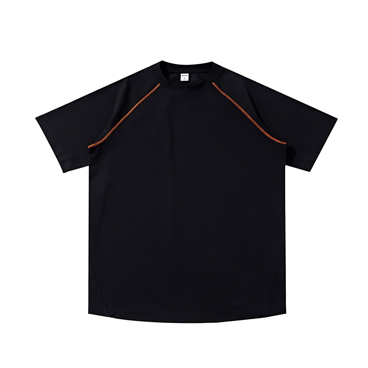 Colorblock Baseball T-Shirt - Oversized T-Shirt Cotton-Blend - Black