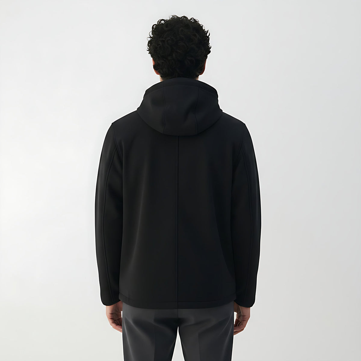 Outdoor Softshell Jacket on model - Black - back