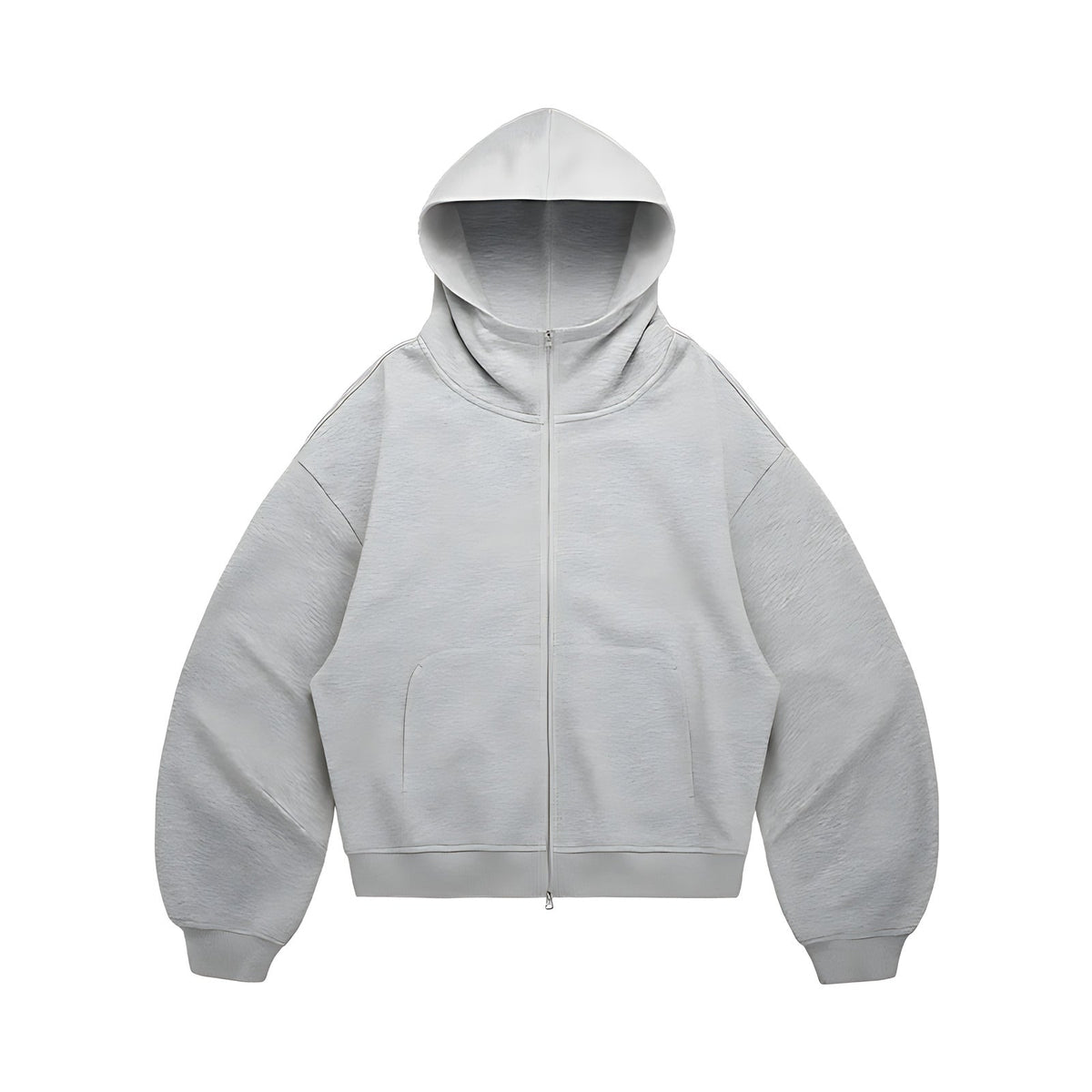 Cooling Zip-Up Hoodie - Gray flat lay