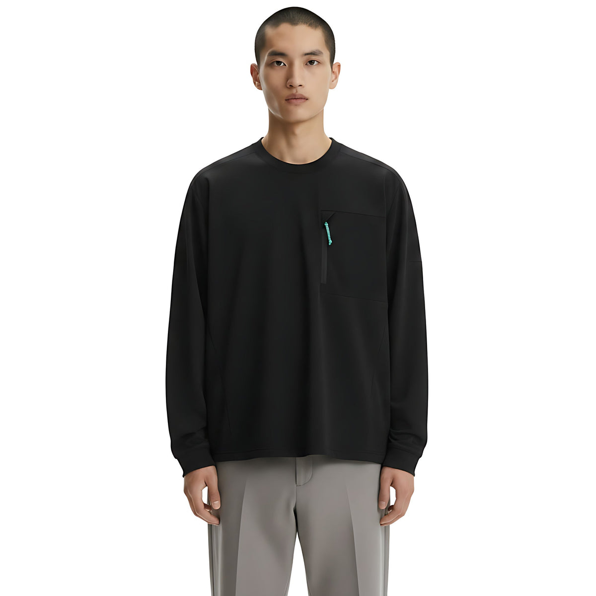 Quick-Dry T-Shirt on model - Black - front