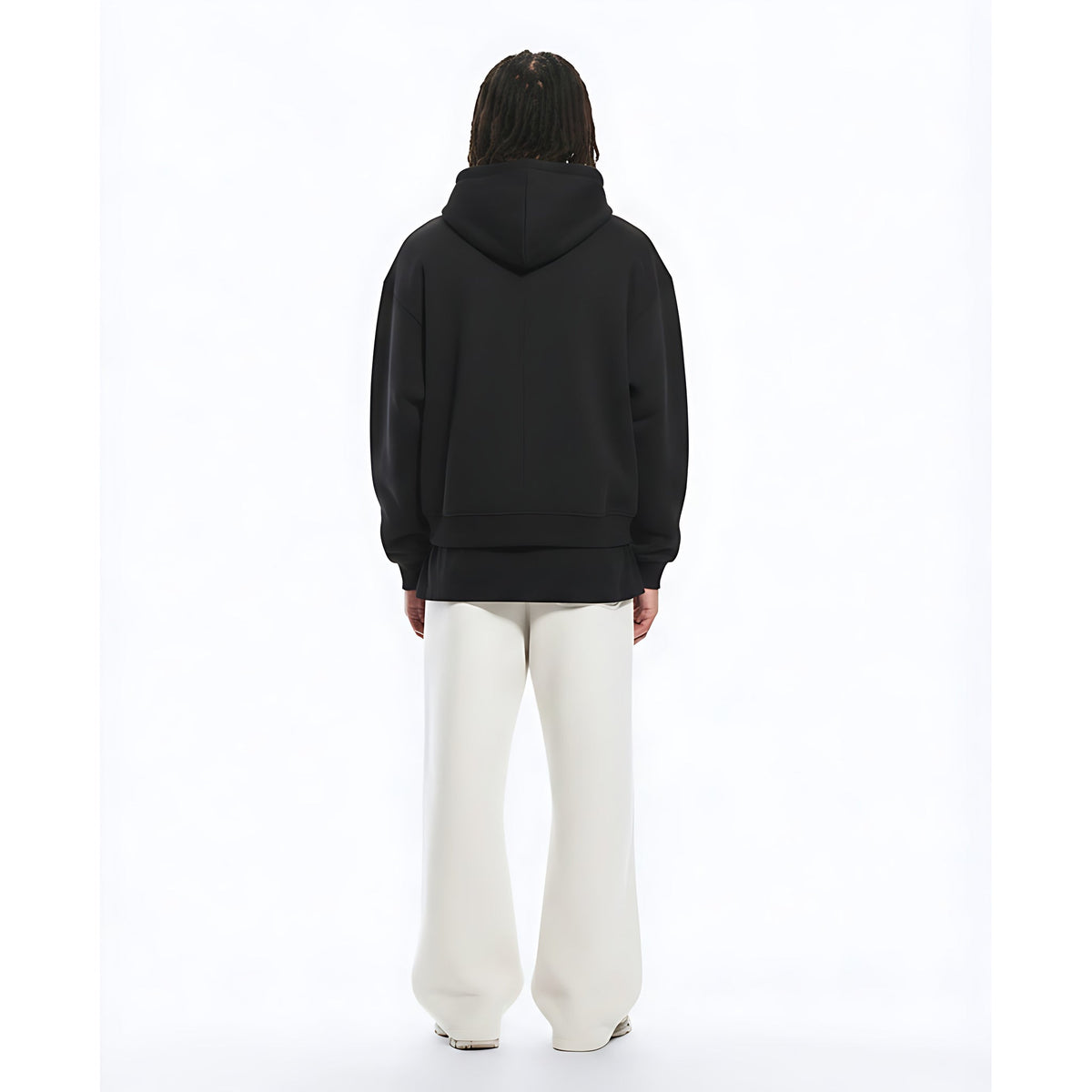 Cooling Zip-Up Hoodie on model - Black - back