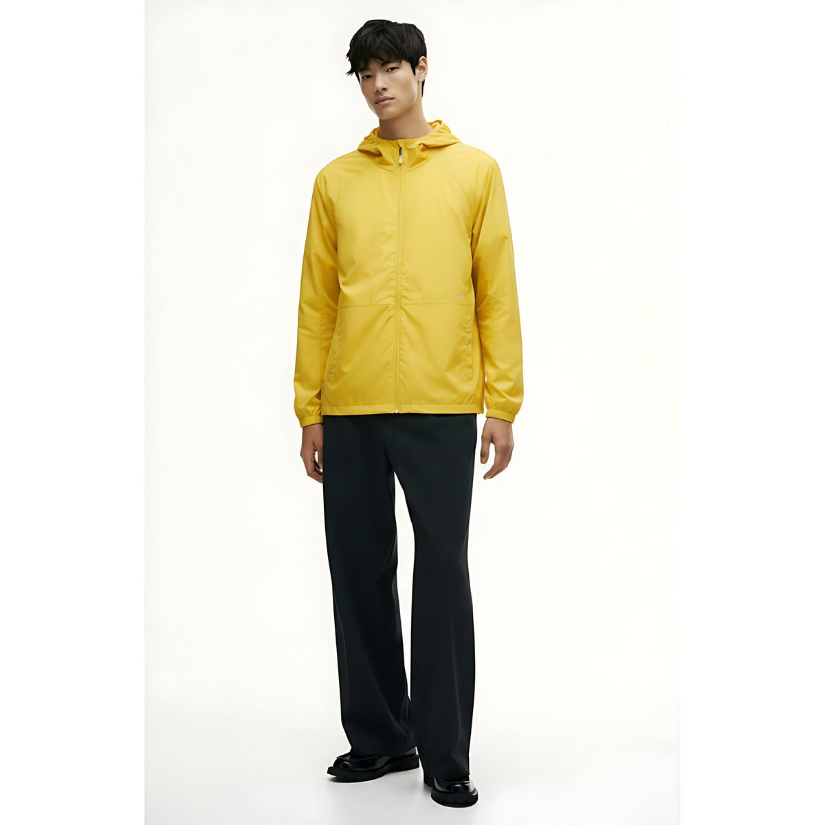 Outdoor Jacket Polyester-Blend on model - Yellow - front