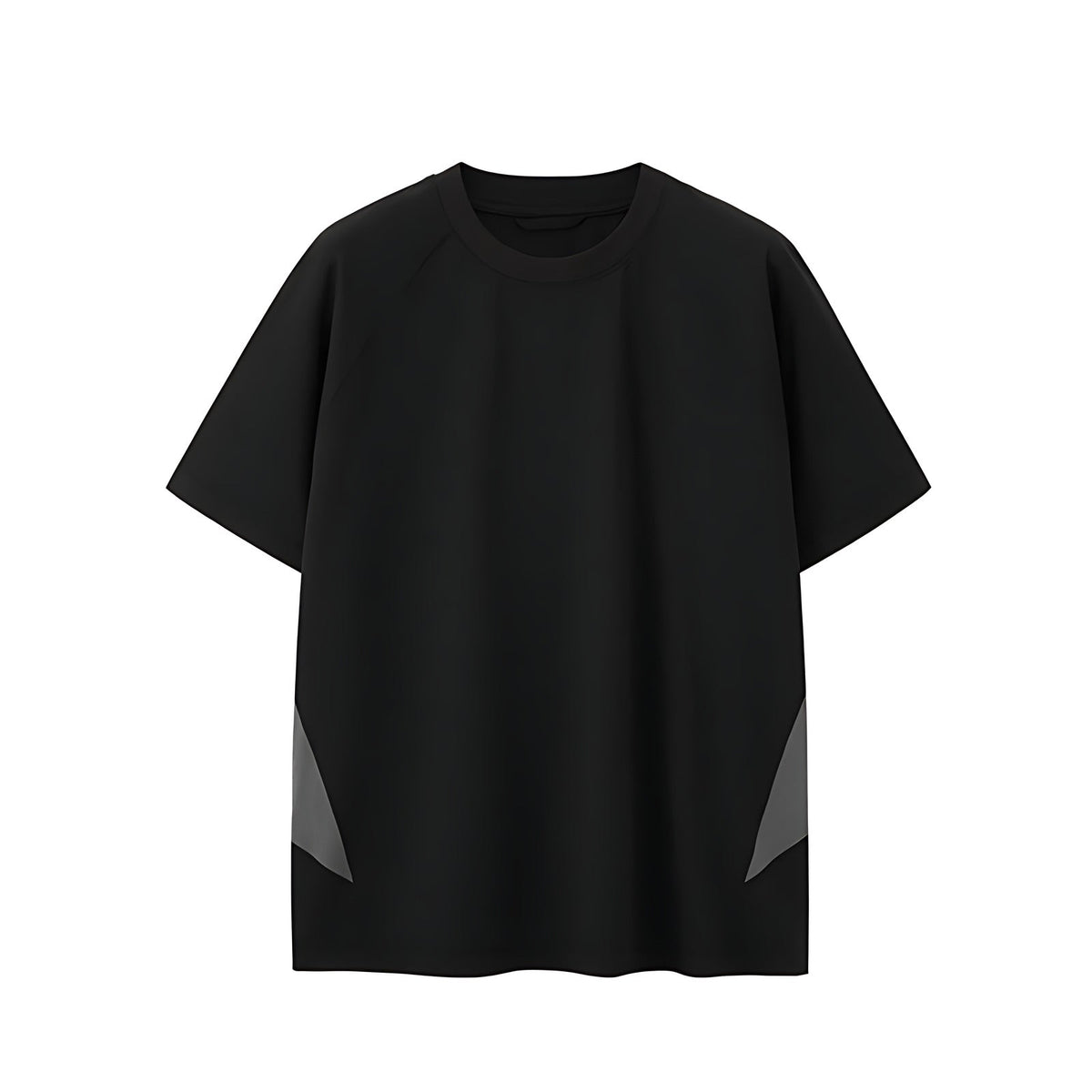 Quick-Dry Performance T-Shirt - Oversized T-Shirt 100% Polyester - Black