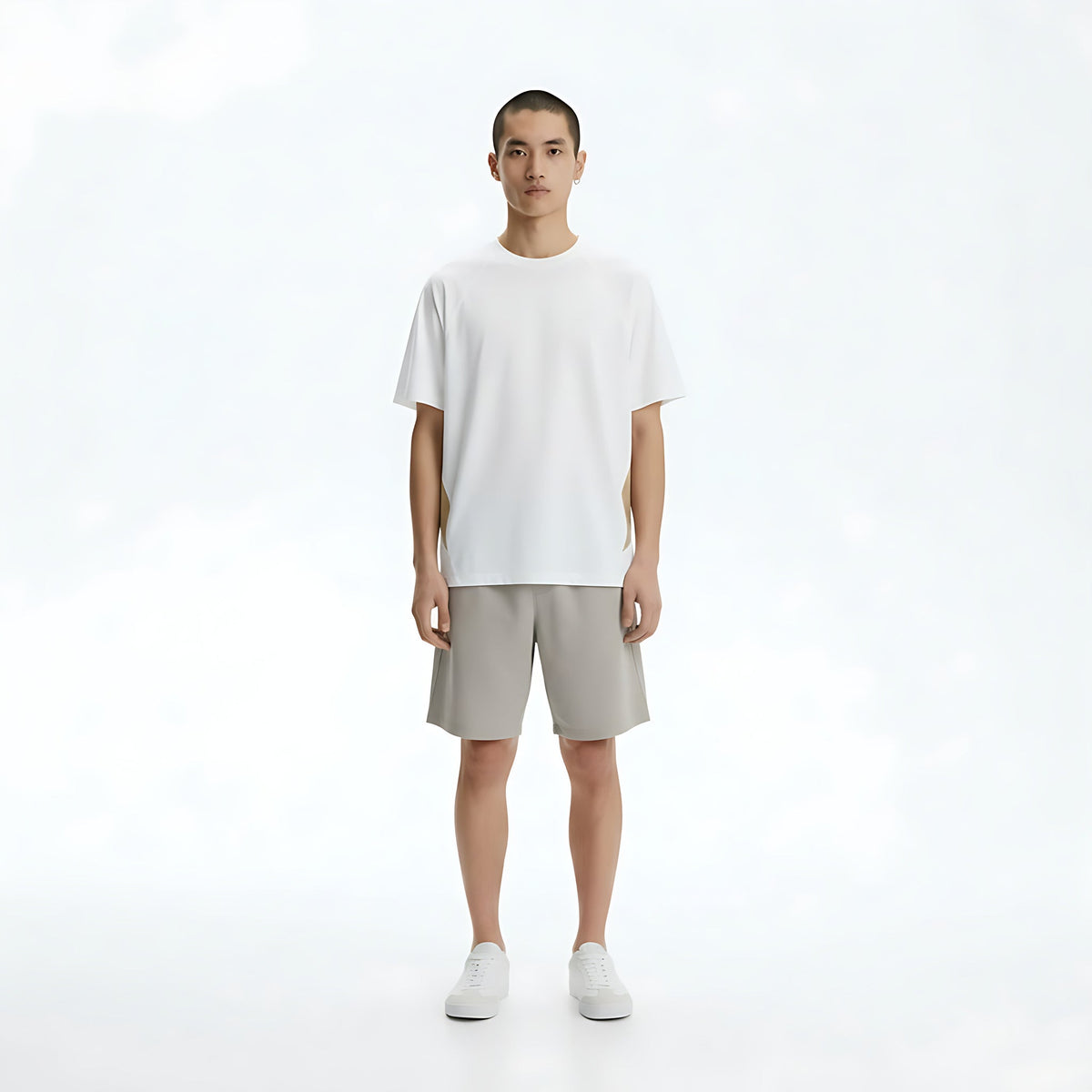 Quick-Dry Performance T-Shirt on model - White - front