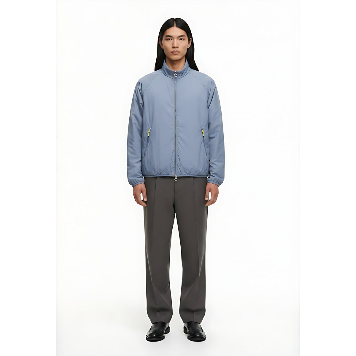 Performance Insulated Coat on model - Blue - front