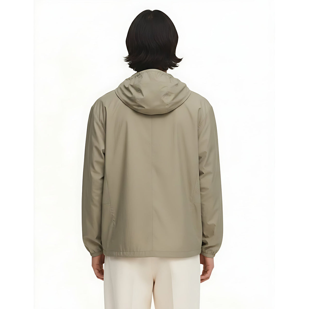 Sun-Protective Jacket on model - Khaki - back