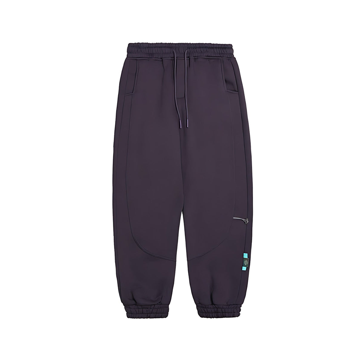 Fleece-Lined Tapered Sweatpants - Purple