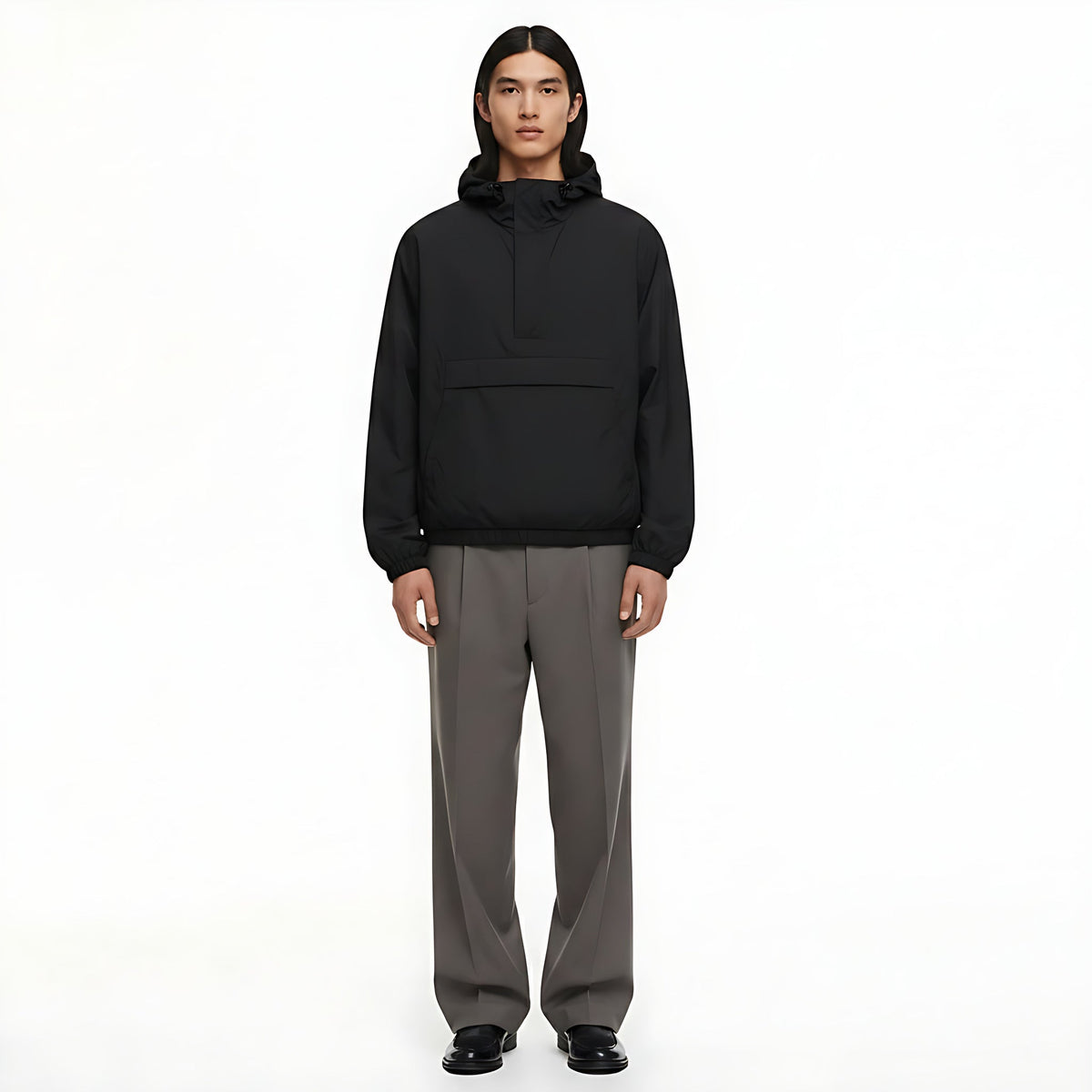 Sun-Protective Jacket on model - Black - front