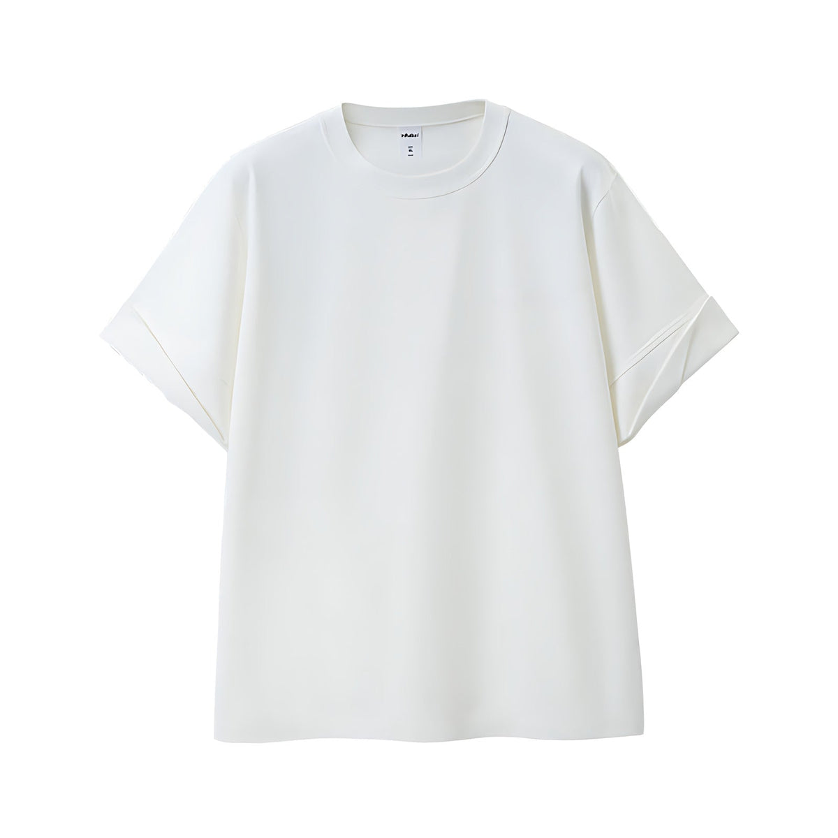 Heavyweight Rolled-Sleeve Graphic T-Shirt - White