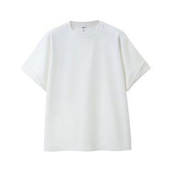 Heavyweight Rolled-Sleeve Graphic T-Shirt - White
