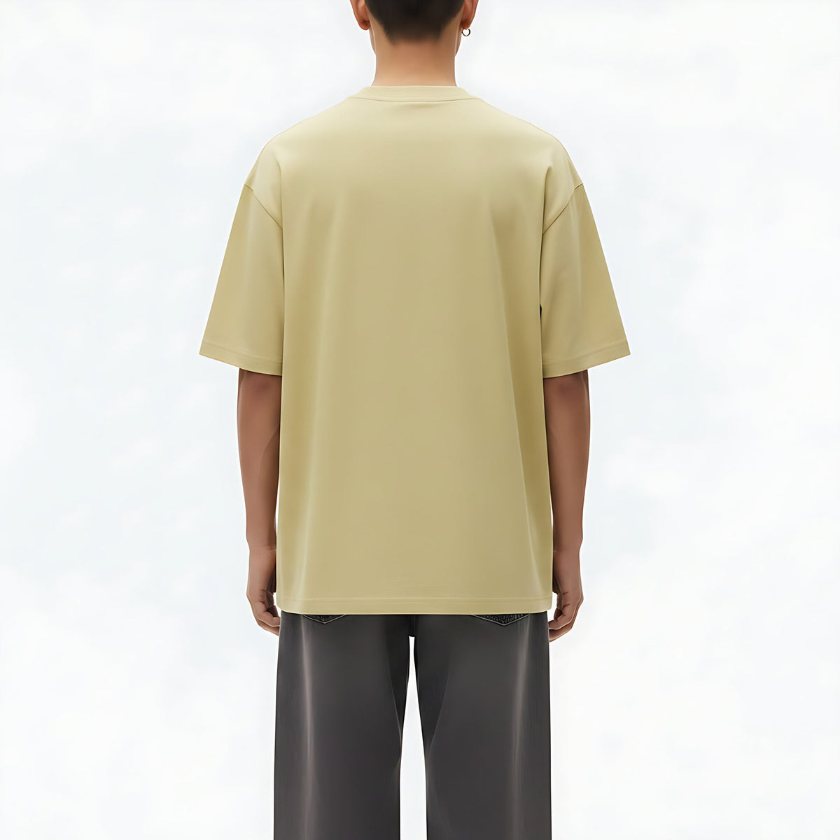 Quick-Dry T-Shirt on model - Yellow - back