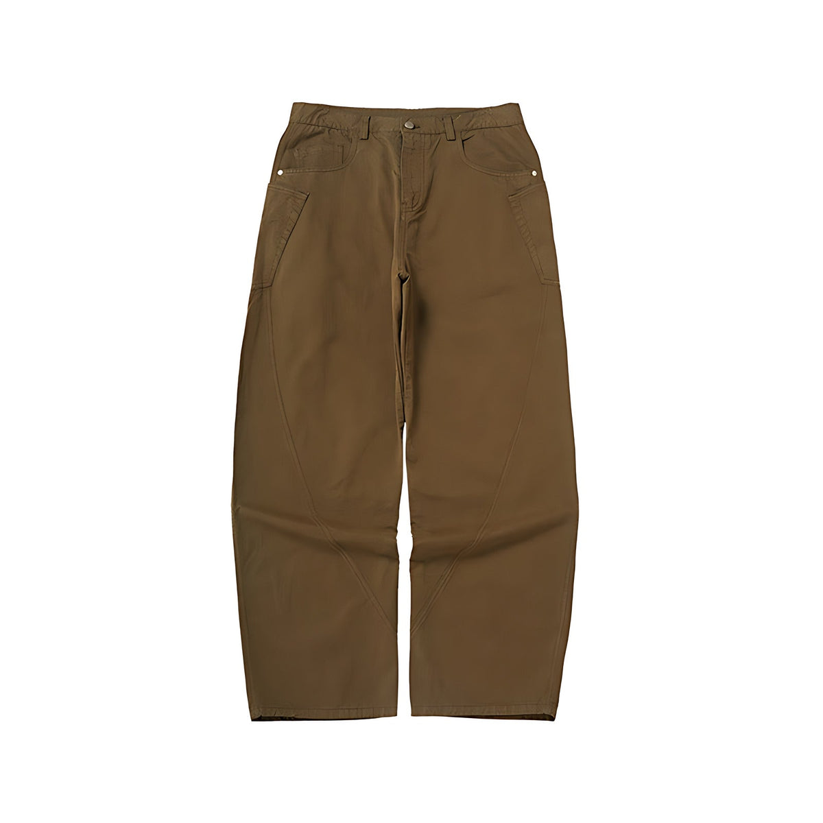 100% Cotton Stretch Pants - Khaki