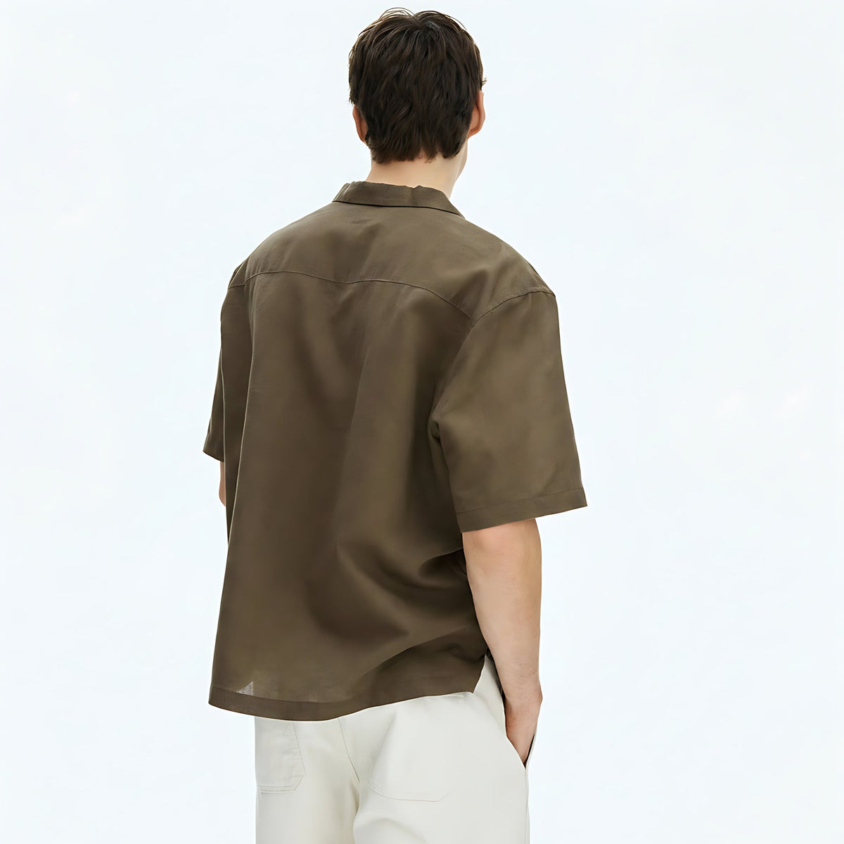 Lightweight Polyester Jacket on model - back view