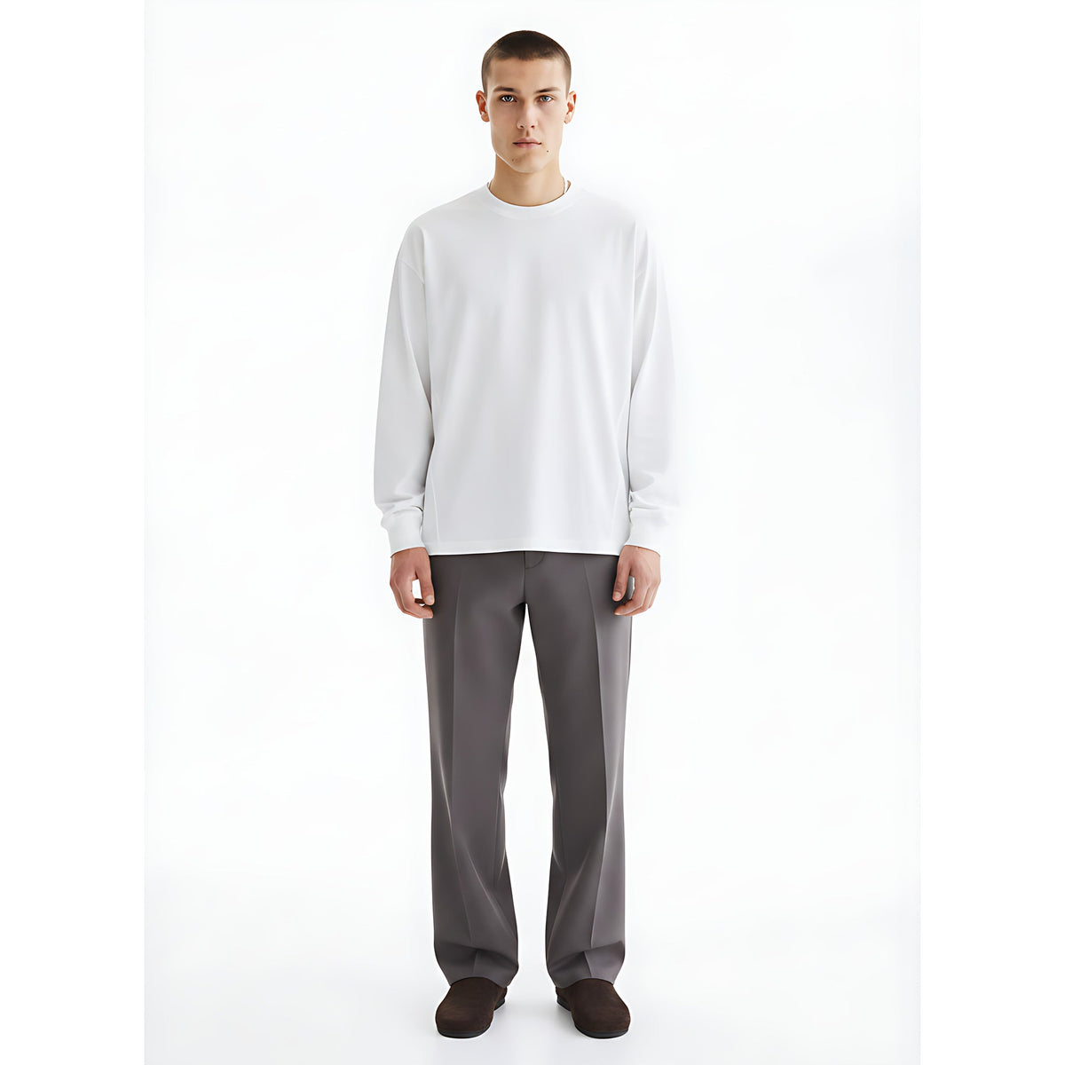 COOLMAX Long-Sleeve Base-Layer T-Shirt on model - front view