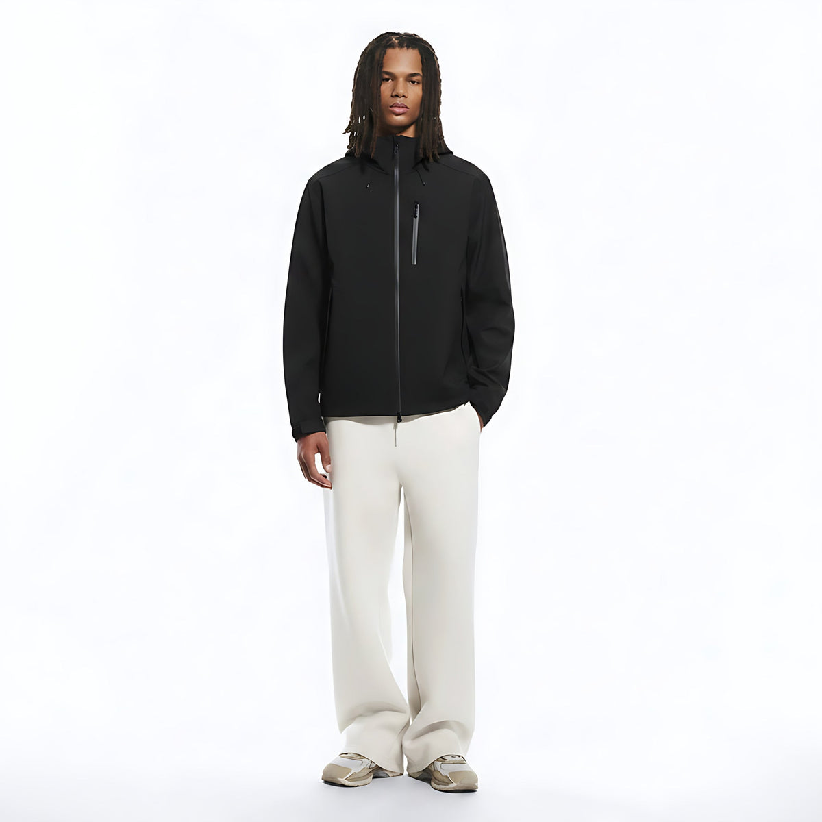 Lightweight Outdoor Softshell Jacket on model - front view