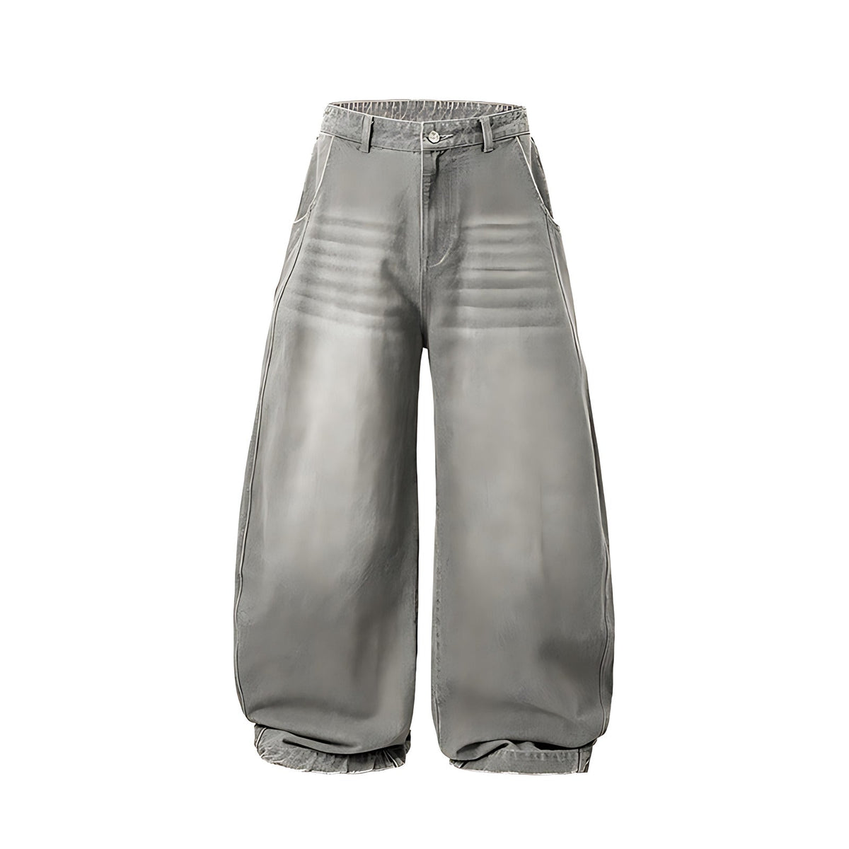Relaxed Pants Cotton-Blend - Light Gray