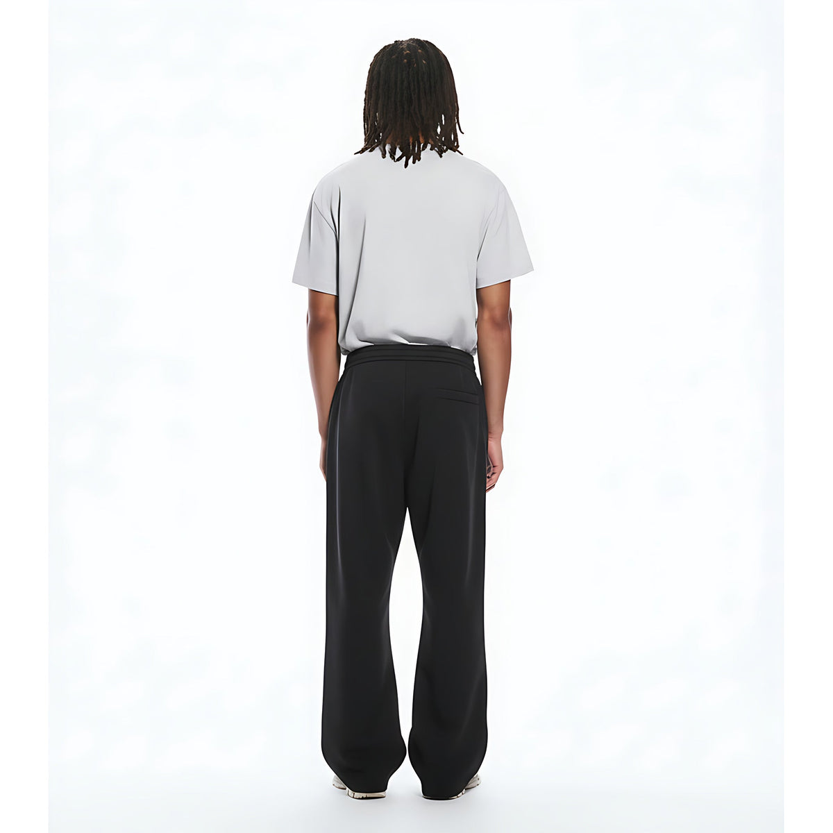 Quick-Dry Cargo Joggers on model - Black - back