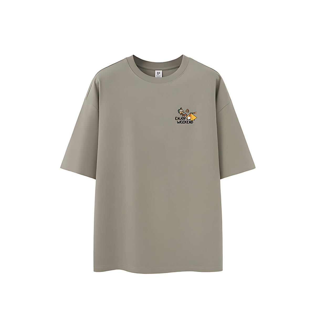 Outdoor Heavyweight Cotton Graphic T-Shirt - Outdoor Graphic T-Shirt - Khaki