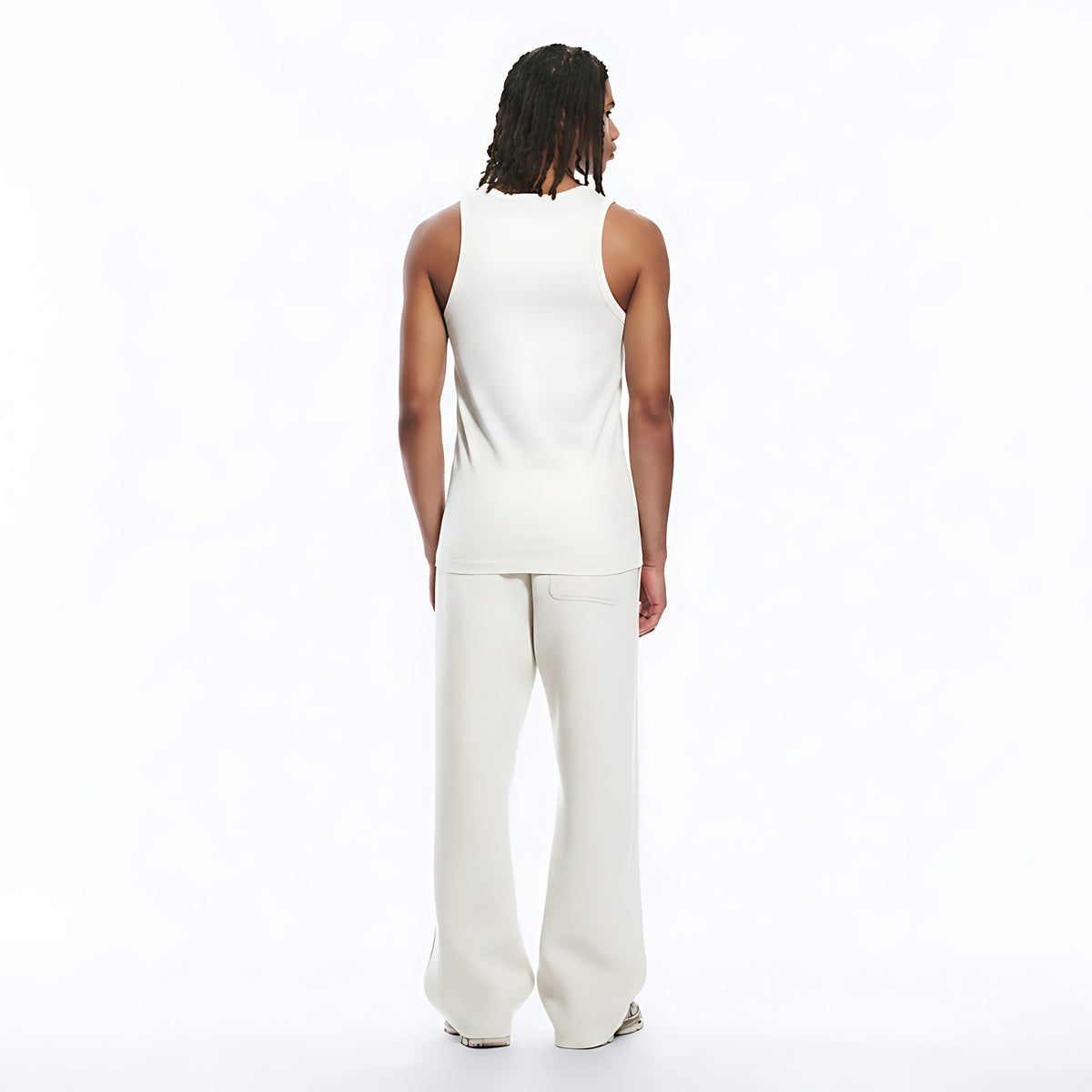 Heavyweight Cotton-Blend T-Shirt on model - back view